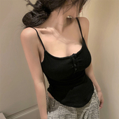 打底上衣外穿 辣妹多巴胺穿搭短款 大码 胖mm性感吊带背心女内搭夏季