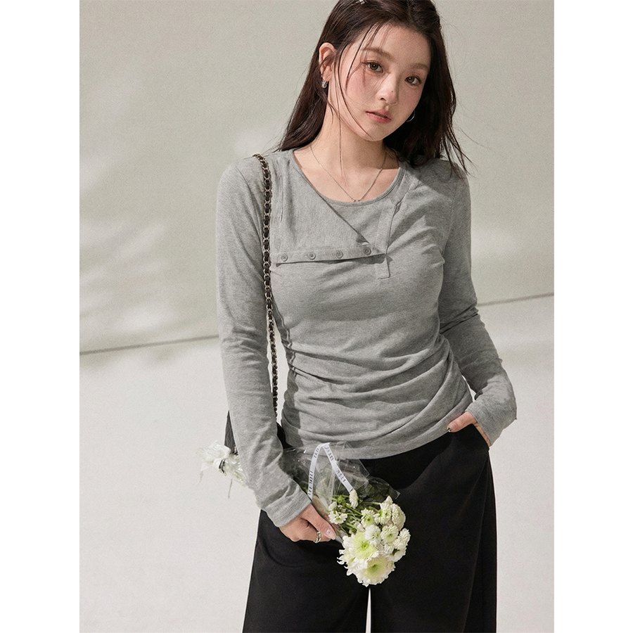 大码胖妹妹半开领打底衫女内搭2026春季新款设计感修身长袖上衣女,女装/女士精品,大码内搭,淘宝优惠券,粉丝福利购,淘宝优惠卷