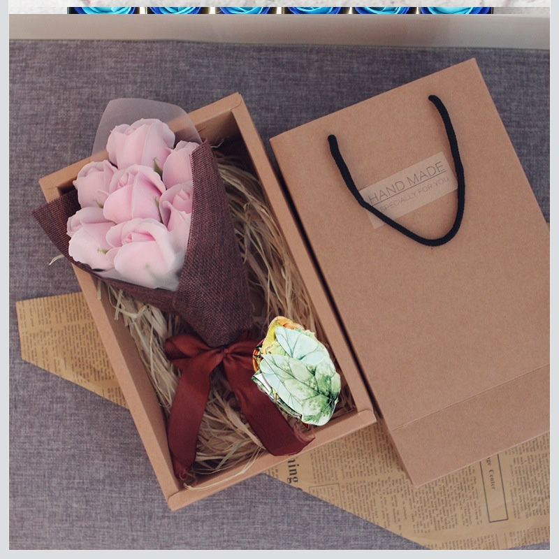  情人节礼物送老师女朋友母亲生日礼物女生创意香皂花礼盒玫瑰花束