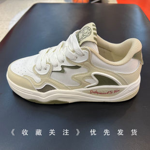 潮流撞色低帮板鞋 男鞋 男2026夏季 小白鞋 112628094 3新款 安踏烈焰