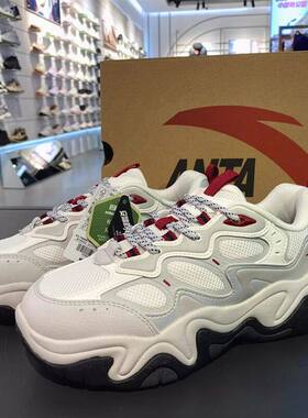 安踏流萤老爹鞋女冬季新款1厚底增高复古百搭休闲运动122618853