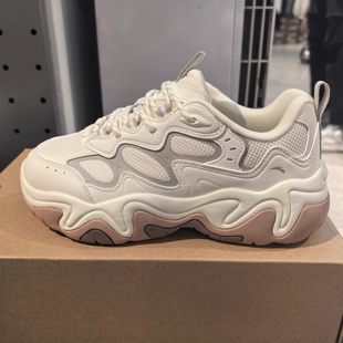 安踏流萤老爹鞋女冬季新款2厚底增高复古百搭休闲运动122618853