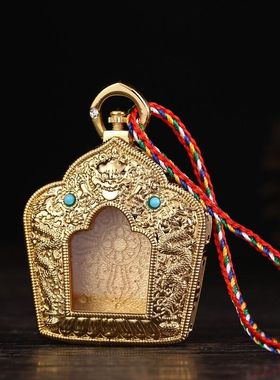 藏传密宗相自在佛像舍利子嘎乌盒