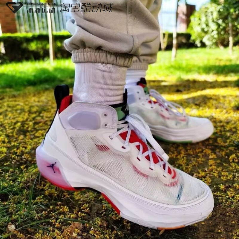 现货air jordan 37 aj37男子兔八哥中帮复古实战篮球鞋dd6959-160