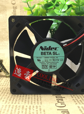 Nidec D08A-12TS303 12V 0.5A大风力台式机箱电源8cm散热风扇8025
