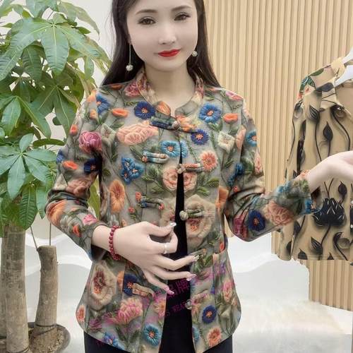 加绒加厚外套中老年女装