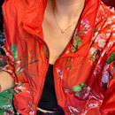 薄立领夹克 夏季 大花防晒外套女新款 时尚 百搭宽松抽绳花色时尚