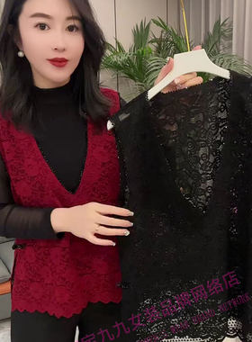 时尚休闲蕾丝马甲女2025新款