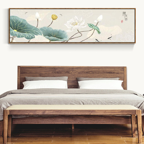 中式风花鸟温馨沙发背景墙装饰画