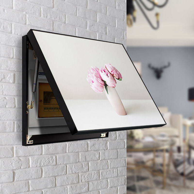 欧式风免打孔液压电表箱装饰画