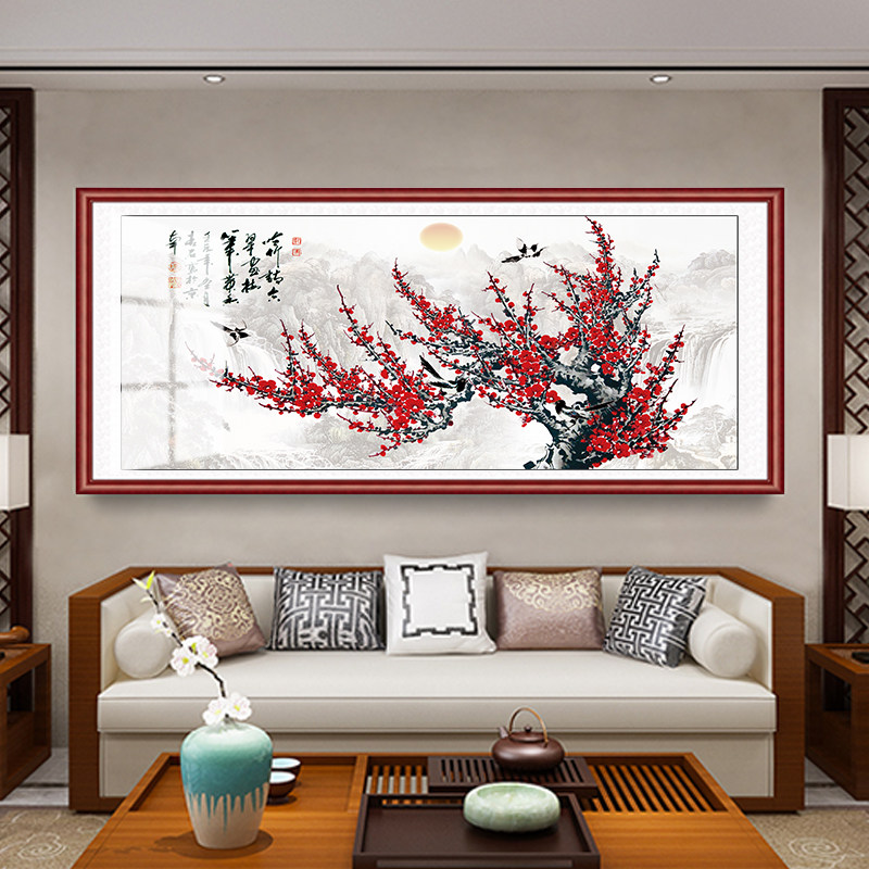 中式风沙发背景墙客厅装饰画