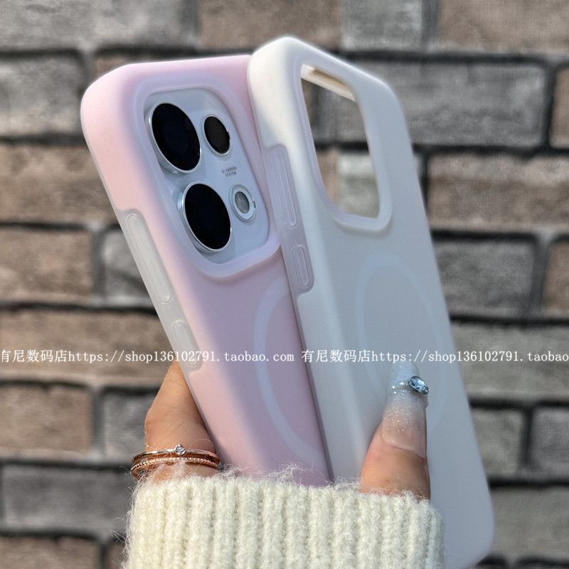 适用reno16磁吸reno16pro手机壳reno15液态硅胶reno14果冻OPPO保护套reno13多巴胺findx9spro加绒findx8高级
