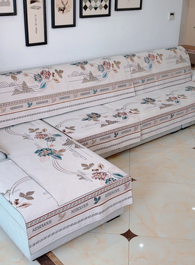 雪尼尔沙发垫全盖沙发盖布沙发巾北欧简约沙发套沙发罩insl风单双