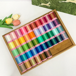 新款3股幻彩蜡线高端蜡线细闪蜡度均匀多色手工DIY编织线小卷