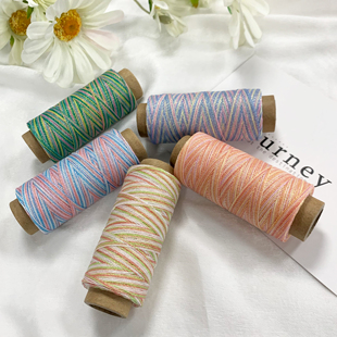 艺高新色星空蜡线五彩色细闪手工DIY圆蜡线手工编织线