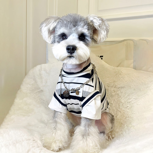 狗狗薄款夏季条纹宠物T恤