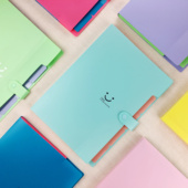 韩版 A4微笑风琴包多层文件夹学生小清新分类资料收纳包试卷夹定制