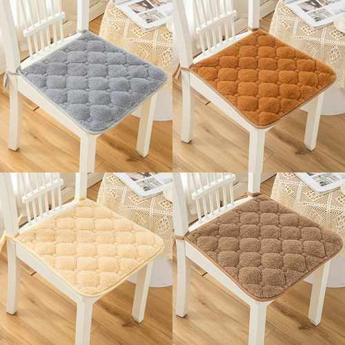 长毛绒这昂现代加厚椅子垫