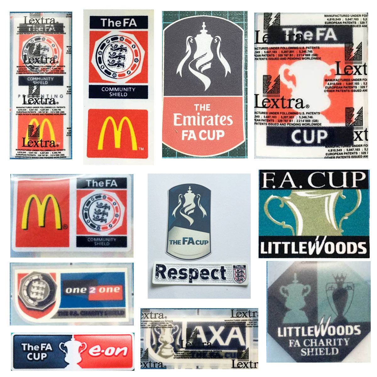 英超足总杯臂章THE FA CUP PATCH历届植绒热转印印字徽章