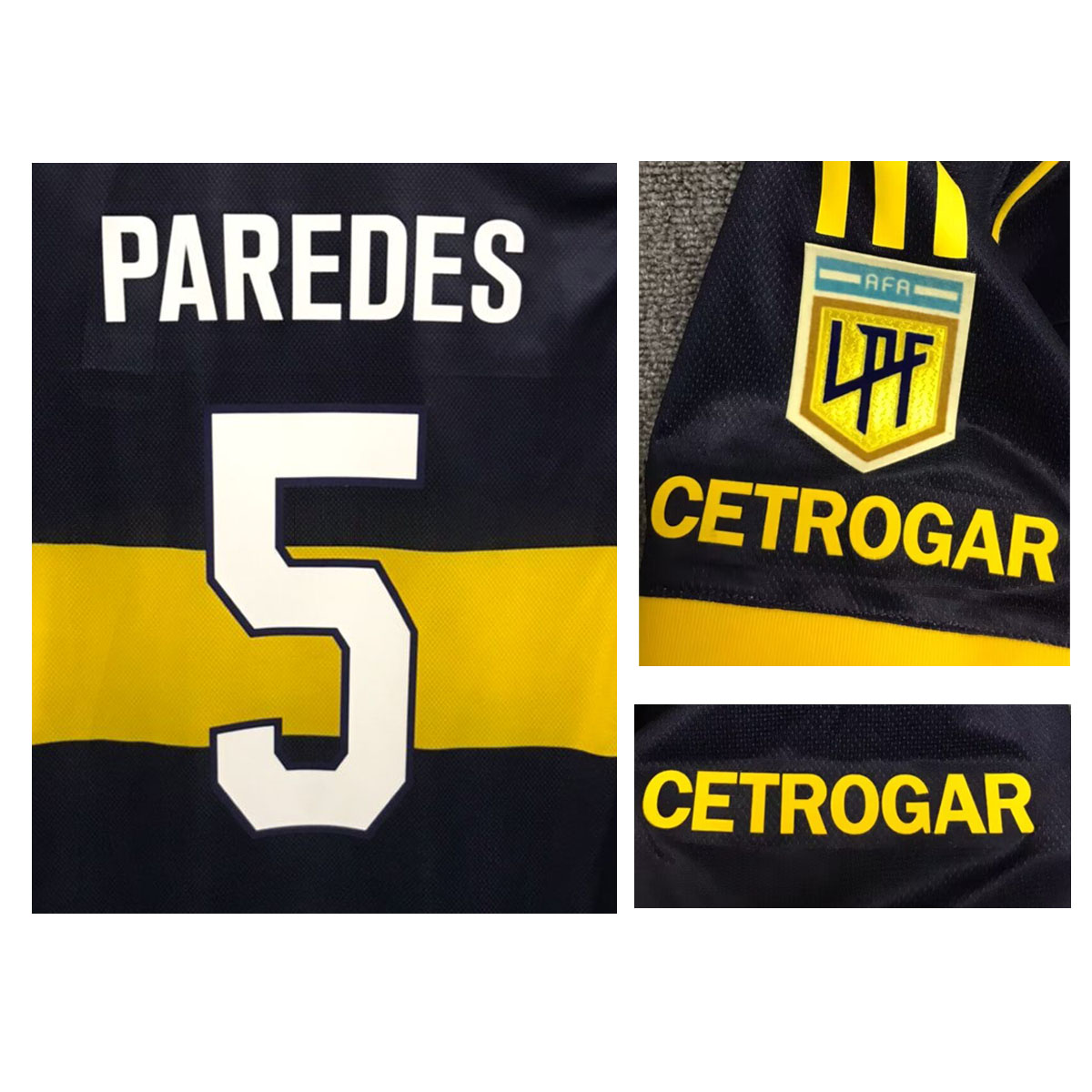 2025博卡球衣印字5号帕雷德斯博卡印号球衣赞助热转印印字印号