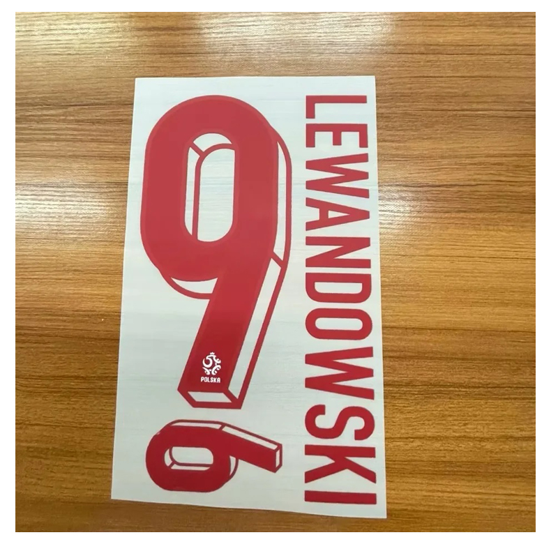 2024欧洲杯波兰印字9号莱万#9 LEWANDOWSKI NAMESET