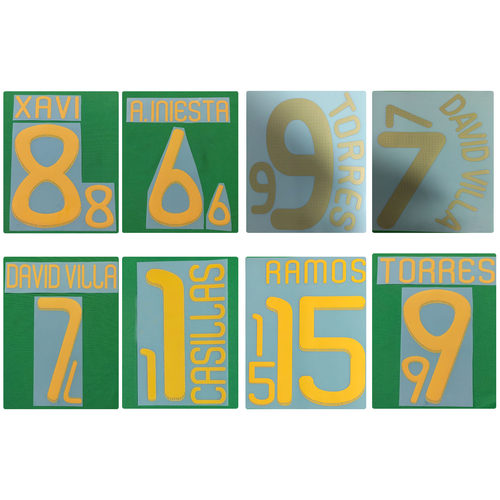 西班牙印字印号哈维伊涅斯塔托雷斯比利亚拉莫斯Retro Nameset