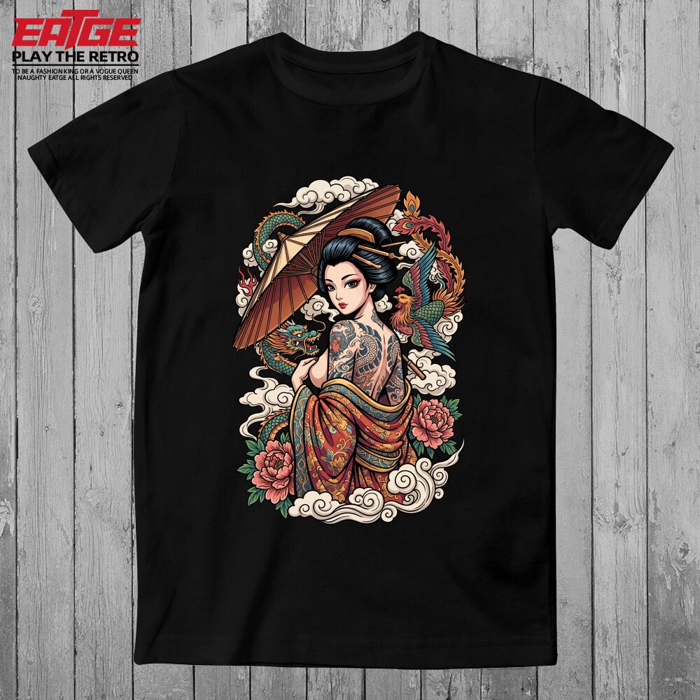 龙凤呈祥T恤朱雀千寻阴阳法师浮世绘纹身通灵兽刺青EATGE原创体恤