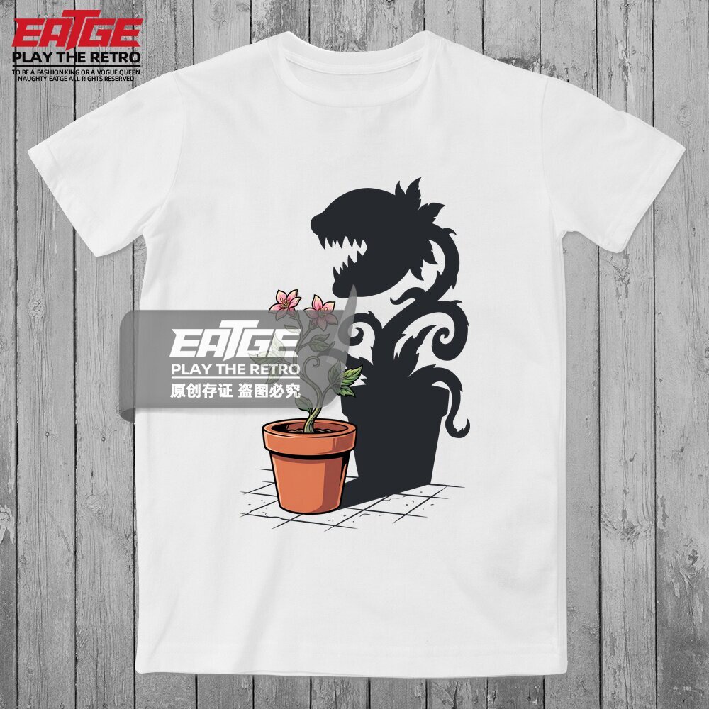 食人花T恤外表柔弱内心狂野反差趣味ins潮牌搞怪EATGE原创体恤