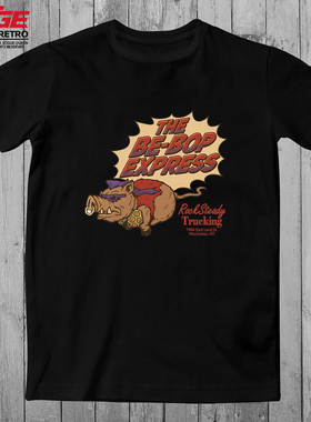 忍者神龟猪面怪搞笑T恤朋克TMNT街头Bebop嘻哈潮流原创潮牌体恤