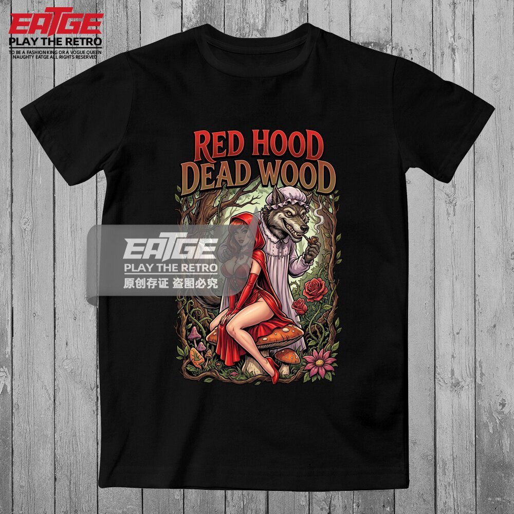 小红帽狼外婆T恤Red Hood美式海报性感女郎成人童话EATGE原创体恤