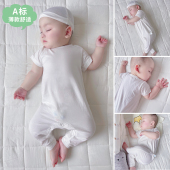 2025春夏季 爬服新生儿宝宝睡衣 长裤 奥黛尔棉婴儿连体哈衣薄款 短袖