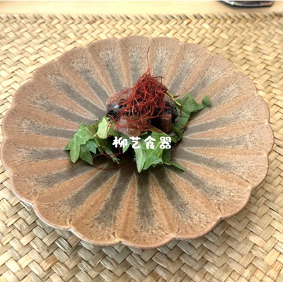7陶瓷餐具陶瓷沙拉盘圆形复古