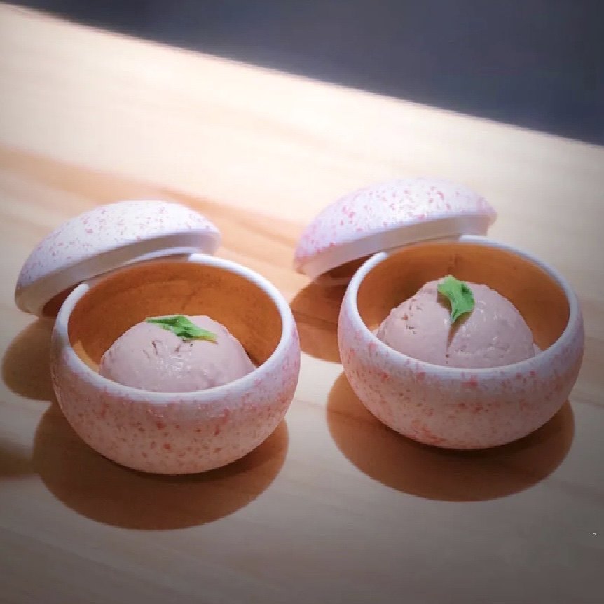 日式陶瓷会席怀石料理餐具带盖圆形珍味碟小菜碗前菜盅带盖小碗钵