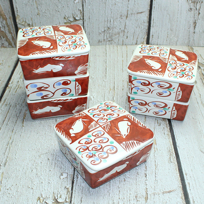 鳗鱼饭盒正方带盖刺身怀石点心盘