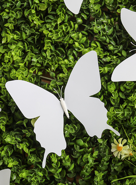 仿真白色蝴蝶婚庆道具婚礼布置橱窗酒吧装饰商场美陈空中吊饰蝴蝶