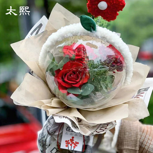 亚克力波波球儿童节款透明带灯