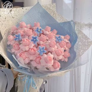 2026情人节仙子之吻永生花仿真玫瑰香皂花艺包装小众diy花店资材