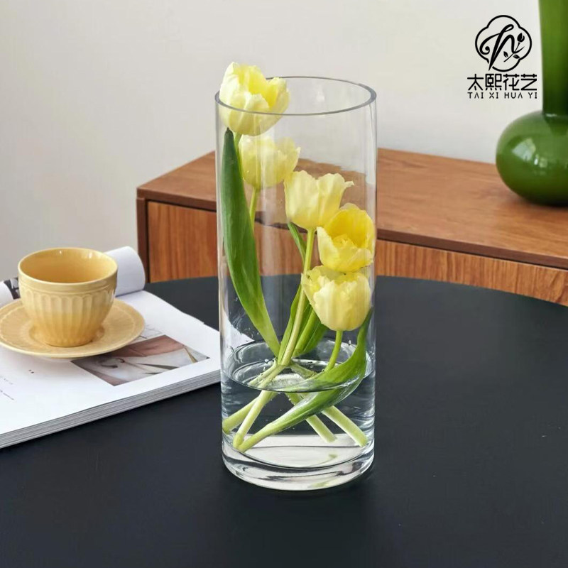 新款亚克力养花桶鲜花花束醒花桶圆形插花桶花瓶摆件花店材料资材,鲜花速递/花卉仿真/绿植园艺,花盆,淘宝优惠券,粉丝福利购,淘宝优惠卷