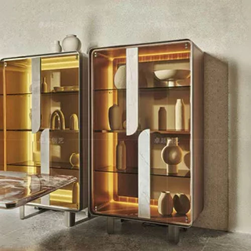 ZYCY大理石酒柜意式带灯展示柜