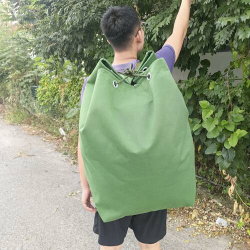 加厚帆布袋大容量耐磨双肩背包搬家打包行李袋新款立方体双肩包