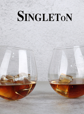 SINGLETON苏格登不倒翁威士忌杯洋酒杯烈酒杯可爱摇晃干邑杯甜酒