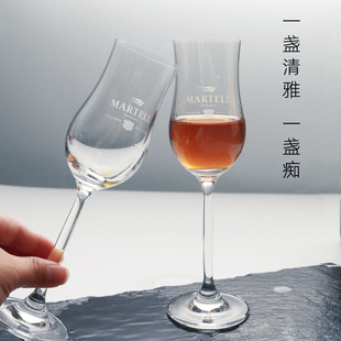 MARTELL郁金香杯高脚甜酒杯威士忌品鉴杯格拉帕水晶烈酒杯洋酒杯
