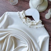 长袖 儿童保暖上衣女宝宝甜美花边打底衫 2026春秋新款 女童针织衫