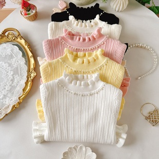 女童毛衣2025新款毛衣秋冬洋气时髦中大童女孩百搭毛衣内搭打底衫