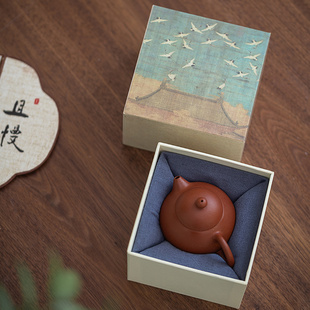 礼物瓷器陶瓷文玩古董建盏银壶茶杯高档包装纸盒礼品盒空盒