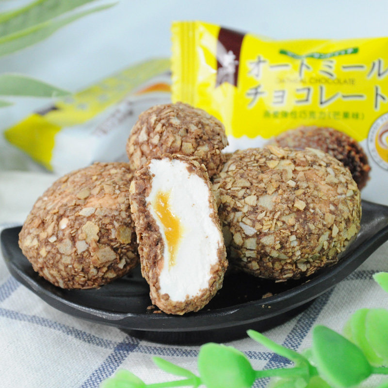 【佰食优】众星燕麦弹性巧克力30包 小零食甜点芒果味食品