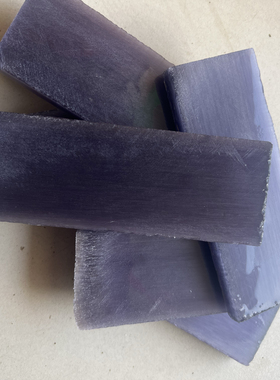 紫色毛眼石刀原石原矿手工雕刻打磨紫蓝色色刀匕首装饰家居摆件