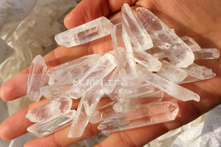 天然小水晶柱单晶体原石消磁摆件五行石头消磁净化摆件包邮