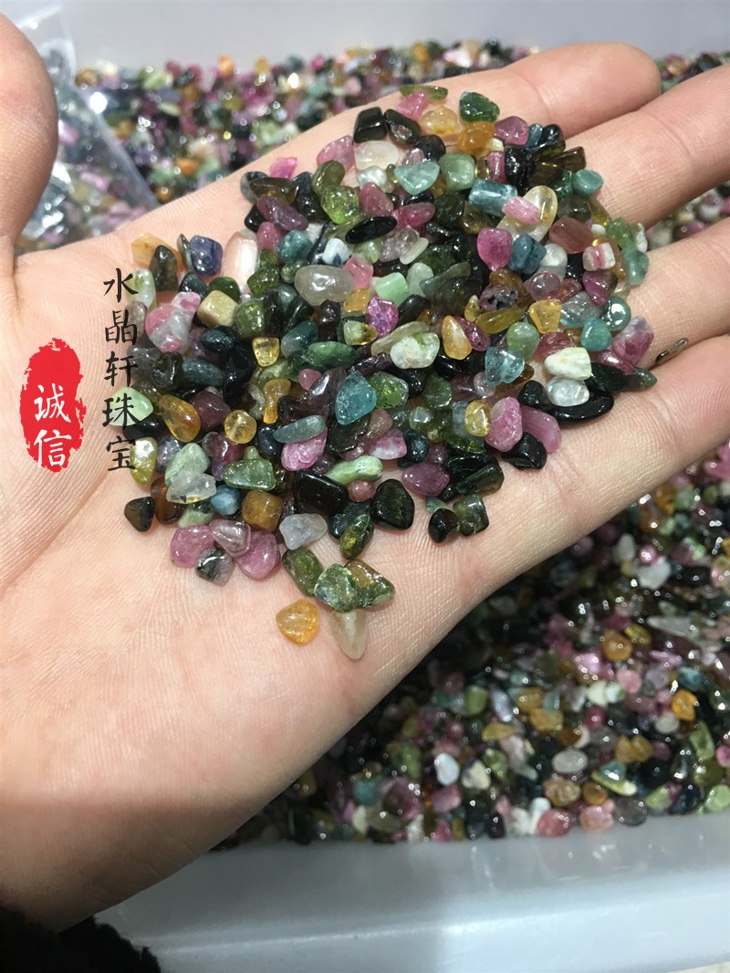 碧玺天然原石小颗粒供佛曼扎保健
