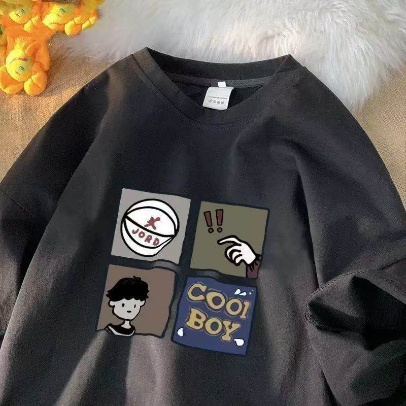 短袖宽松ins新款体恤学生t恤潮牌男款新款青少年五分半袖大码,男装,T恤,淘宝优惠券,粉丝福利购,淘宝优惠卷